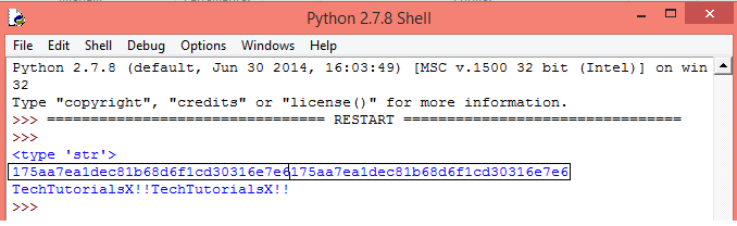 Generate 32 bit hex key python code
